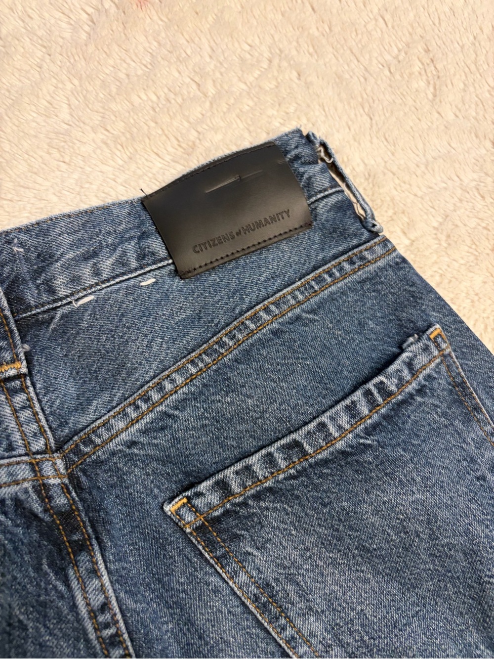 Citizens of Humanity Women Jeans 25 Blue Denim Anina Dark Button Fly Wide Leg - Picture 15 of 16